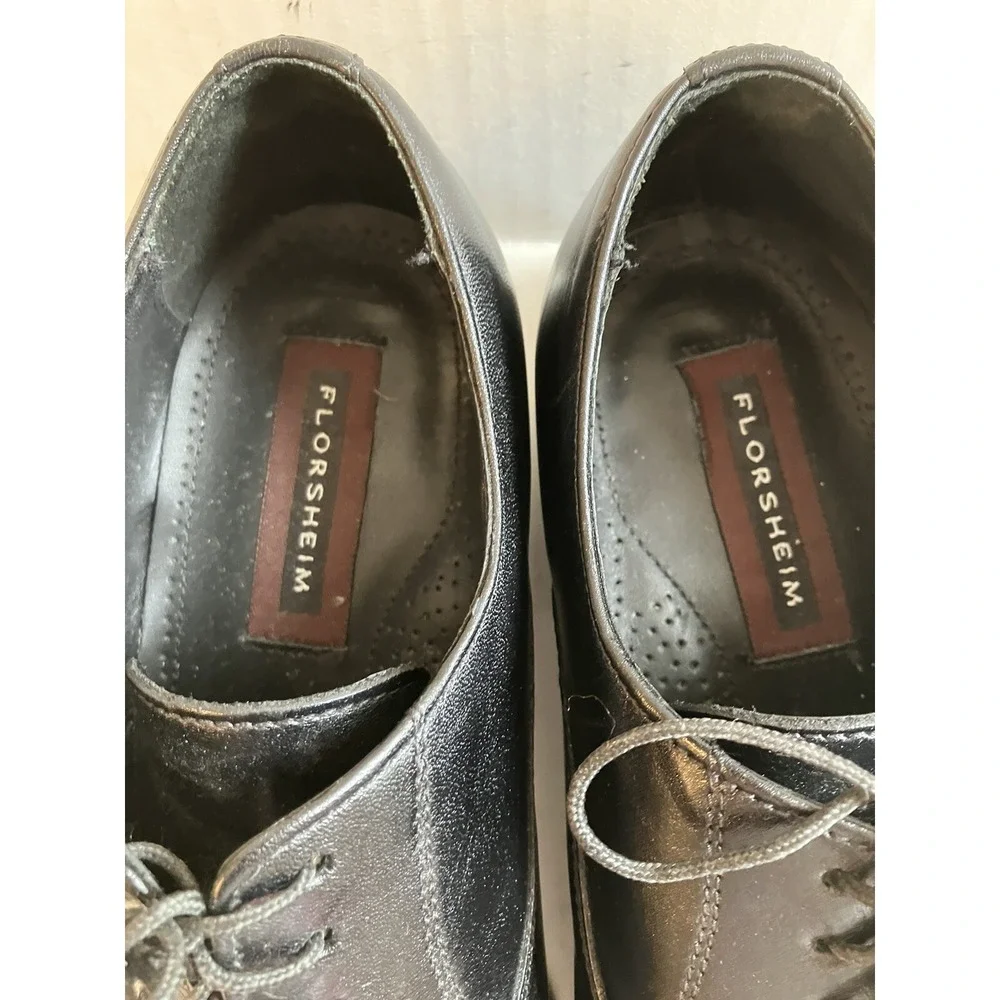 Florsheim Men's‎  Shoes 9D Black Comfortech Low-Top leather  Lace-Up